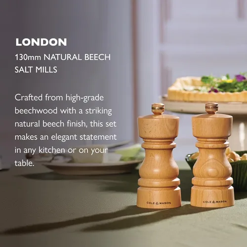 Miniatura 2 de Cole & Mason London - Molinillo de especias recargable, accesorio de cocina y hogar, molinillo de sal de mesa, molino de sal con mecanismo