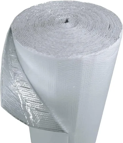US Energy Products Barrera térmica de aislamiento de papel de aluminio reflectante de burbujas dobles blancas, R8 (1 m x 15 m)