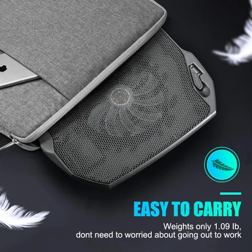 Miniatura 6 de LIANGSTAR Almohadilla de enfriamiento para laptop, enfriador de laptop para juegos con 2 ventiladores grandes silenciosos, cambio de luz RGB de 7