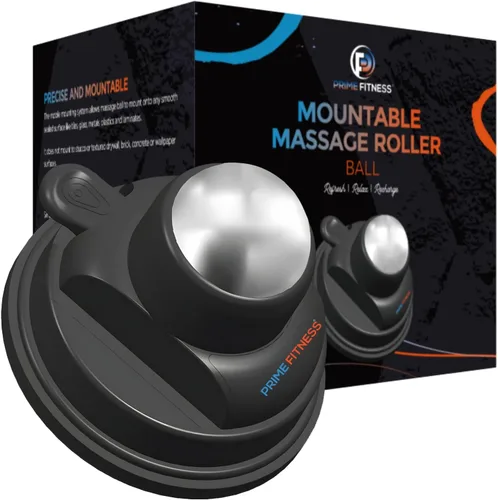 PRIME Fitness Bola de masaje montada en la pared | Terapia de frío | Masajeador de espalda | Cryo Stick | Alivia el dolor muscular (masajeador 360)