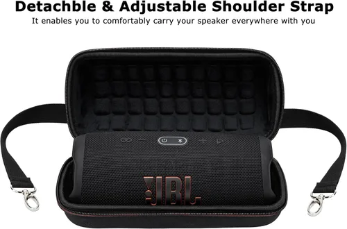 Miniatura 3 de Ginsco Funda rígida de transporte para JBL Charge 5/Charge 4 impermeable portátil Bluetooth altavoz, funda de viaje con correa ajustable