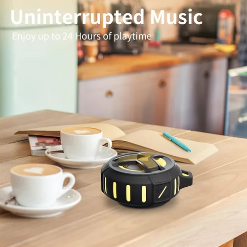 Miniatura 5 de EBODA Altavoz Bluetooth impermeable, altavoz inalámbrico para ducha, IP67 impermeable, luz LED, flotante, altavoces portátiles para viajes, piscina