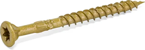 Miniatura 3 de Power Pro Tornillos de madera para exteriores de alta calidad, tornillos multiusos #10 x 2-1/2 pulgadas para proyectos al aire libre, broca estrella