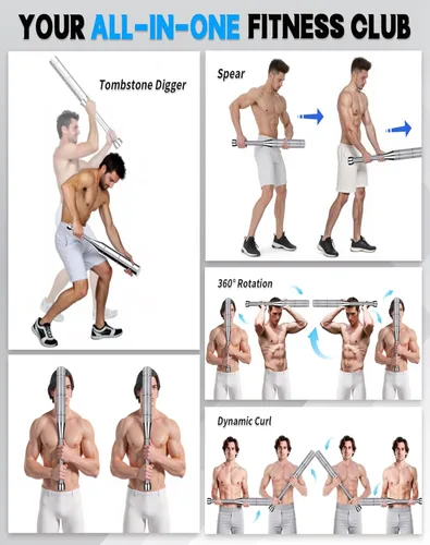 Miniatura 5 de Macebell ajustable, club indio 6/8/13 en 1 con peso para entrenamiento de fuerza