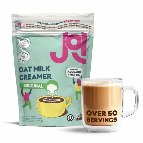 Miniatura 13 de Crema para café de leche de avena, endulzada en caja de 10 unidades de JOI - Superalimento, vegana, sin lácteos, a base de plantas, kosher, de larga