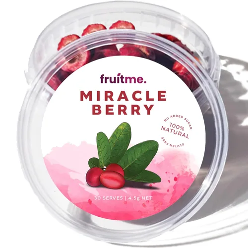 Miracle Berry - 30 mitades sin semillas de frutas milagrosas secadas suavemente, endulza esos momentos agrios con bayas mágicas únicas que cambian
