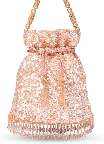 Miniatura 8 de Aheli Potli - Bolso de noche hecho a mano para mujer, elegante bolso de pulsera de moda nupcial para niñas
