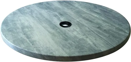 Miniatura 17 de Holland Bar Stool Mesa EnduroTop de acero negro de 30 pulgadas de diámetro, interior/exterior para todas las estaciones con agujero para sombrilla