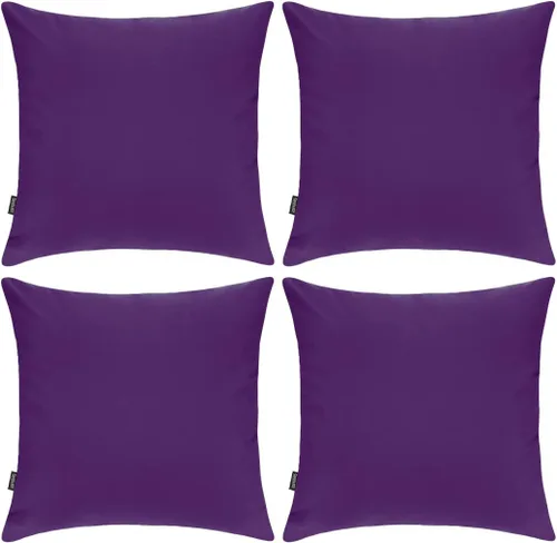 Miniatura 18 de Coddsmz Paquete de 4 fundas decorativas de 100% algodón para cojín cuadrado, funda de almohada de color liso para bricolaje, para sofá y dormitorio