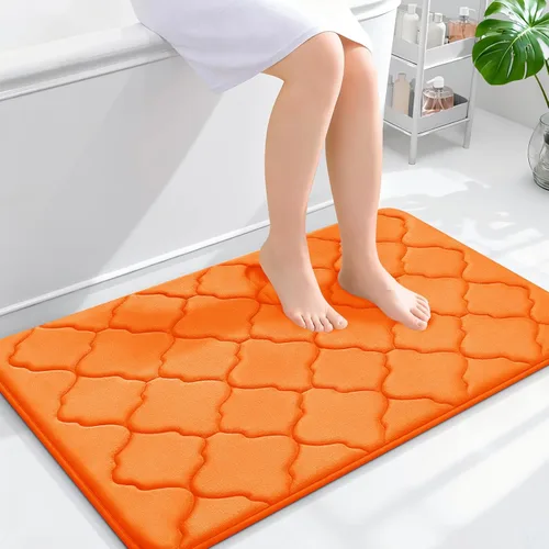Miniatura 163 de OLANLY Alfombra de Baño de Espuma Viscoelástica de 24 x 16 pulgadas, Ultra Suave y Absorbente, Alfombras de Baño Antideslizantes, Cómodas, Lavables