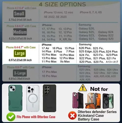 Miniatura 2 de Funda para iPhone SE, 8 7 6s 6 - Funda para cinturón de teléfono celular con clip para hombre, bolsa de nailon resistente
