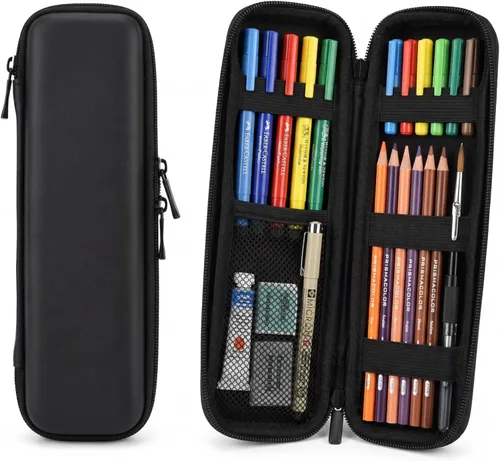 Mudder Estuche de lápiz con carcasa dura para lápices y lápices capacitivos, estuche delgado para bolígrafos de viaje pequeño, estuche de bolsillo