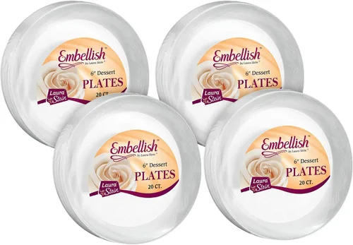 Miniatura 8 de Embellish - cuencos y platos de plástico duro transparente, Paquete de 60