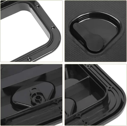 Miniatura 6 de Amarine Made Boat Hatch Access Hatch and Lid Marine Grade 24" x 9-5/8" for Marine Caravan RV-White Negro