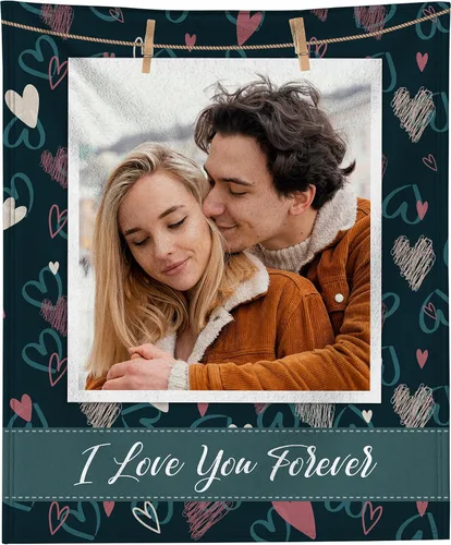 Miniatura 19 de Manta personalizada con foto, manta personalizada con imagen para regalos de pareja, mantas de franela personalizadas para adultos, niños