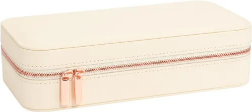 Miniatura 72 de Joyero pequeño, joyero de viaje portátil para mujer, mini organizador de viaje de 2 capas, regalo para mujeres y niñas, negro A