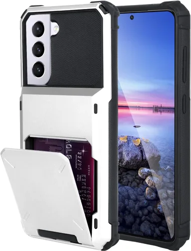 Miniatura 77 de Funda tipo cartera para Samsung Galaxy S22 Ultra con 4 ranuras para tarjetas de crédito a prueba de golpes, funda híbrida de protección reforzada