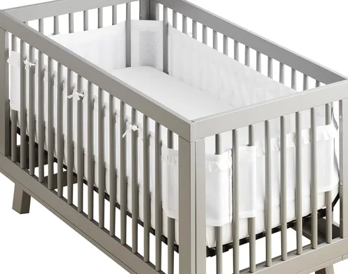 Miniatura 16 de BreathableBaby Forro transpirable de malla para cunas de tamaño completo, malla deluxe de 4mm, Elefantes (Tamaño 4FS cubre 3 o 4 lados)