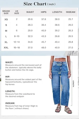 Miniatura 6 de Jeans de tiro medio para mujer, pierna ancha, cintura media, holgados, Y2K, estilo boyfriend, pantalones de mezclilla estilo harén, pantalones