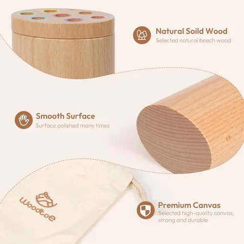 Miniatura 4 de Woodtoe Juguetes Montessori Sticks para niños de 1 a 3 años, juguetes de 18 meses, juguetes de aprendizaje de clasificación de 7 colores para niños