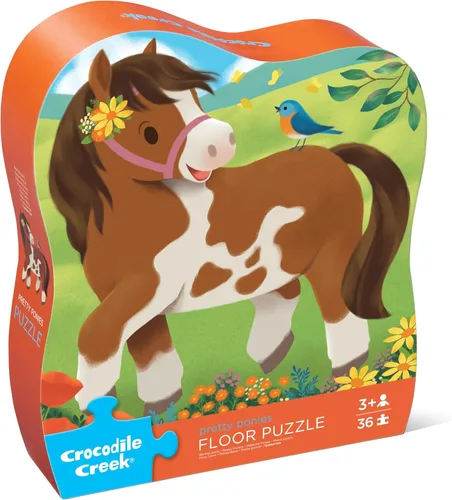 Miniatura 14 de Crocodile Creek Rompecabezas de Piso de 36 Piezas - Rompecabezas de Piso Divertidos para Niños de 3 a 5 Años - Caja con Forma Resistente para Amigos