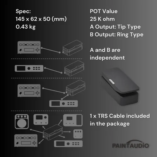 Miniatura 7 de Paint Audio Interruptor de pie Capitán Dual Salidas Pedal de expresión Multi-efectos Compatible para conexión punta/anillo