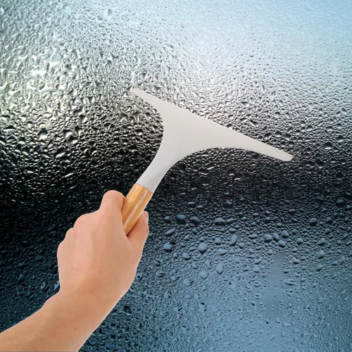Miniatura 4 de GLEAVI Escobilla de ducha doméstica para puertas de vidrio de baño, escobilla de ventana con mango ergonómico, ideal para limpieza de rayas