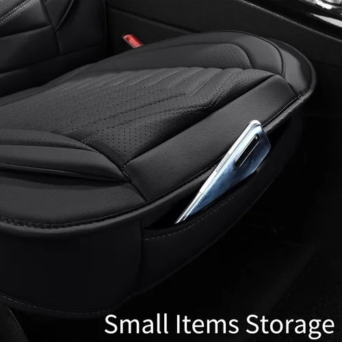 Miniatura 6 de HChengkikz - Fundas para asientos delanteros de automóvil, cuero napa transpirable, universal, para la mayoría de los sedanes, SUV, camionetas