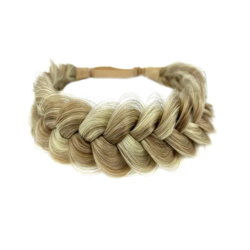 Miniatura 11 de Diadema trenzada, 2 hebras, clásica, gruesa, trenzada, ancha, elástica, de calidad, sintética, trenzada, para mujeres y niñas, estilo bohemio, 2.42