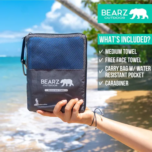 Miniatura 7 de BEARZ - Juego de toallas de microfibra para exteriores, toallas de microfibra para el cuerpo, toalla de entrenamiento, toalla de campamento, toalla