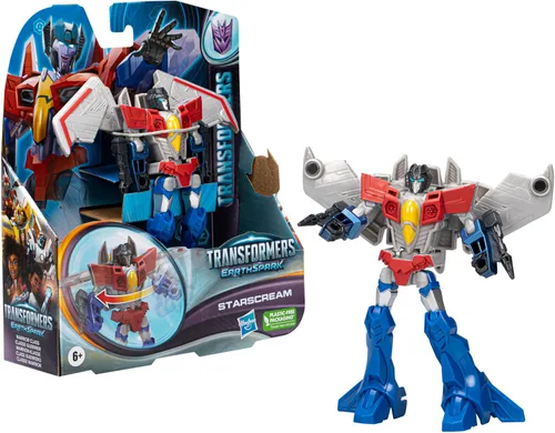 Miniatura 3 de Transformers Toys EarthSpark Warrior Class Starscream Figura de acción, 5 pulgadas, juguetes robot para niños a partir de 6 años