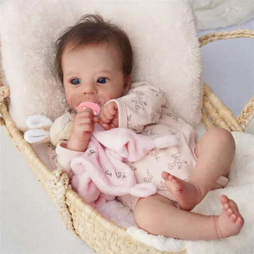 Miniatura 2 de Muñecas de bebé Reborn realistas de 18 pulgadas, muñecas realistas de niña recién nacida con cuerpo posable, suave y pesado, muñeca de bebé