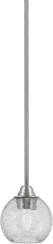 Miniatura 201 de Toltec Lighting Paramount - Mini colgante de 1 luz en acabado negro mate con cristal de arte perla de 7 pulgadas y estilo negro