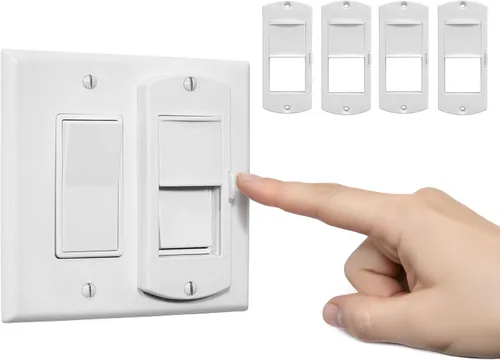 Miniatura 12 de eLock - Protector de interruptor para interruptores decorativos/basculantes, bloqueo de interruptor de luz a prueba de niños con botón