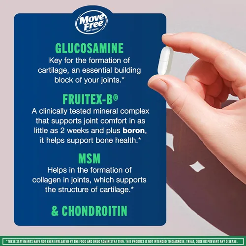Miniatura 8 de Move Free Suplemento avanzado de glucosamina, condroitina y MSM para el apoyo de las articulaciones, apoya la movilidad, comodidad, fuerza