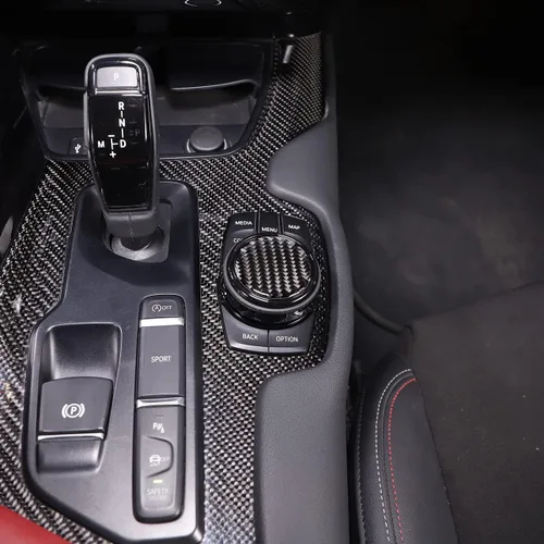 Miniatura 3 de Daeiclru Cubierta de perilla multimedia de control central de fibra de carbono suave para Toyota Supra GR A90 A91 MK5 2019-2022, cubierta de botón