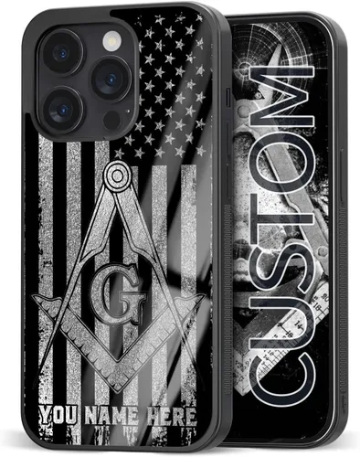 Miniatura 16 de Fundas de teléfono personalizadas con nombre de hermano masónico, regalos de mampostería gratis para hombres para iPhone 11 12 13 14 15 16 Pro Max