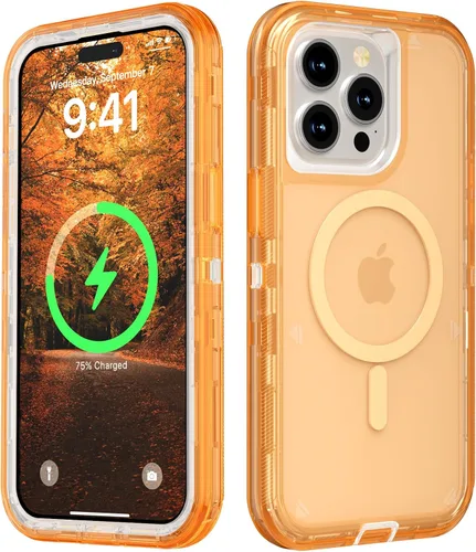 Miniatura 48 de Follaroma para iPhone 17 Pro Max, Funda Compatible con MagSafe, Funda Magnética Transparente de Doble Capa, Funda Resistente Anti-Caída y a Prueba