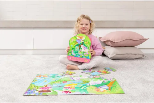 Miniatura 4 de Crocodile Creek Rompecabezas de Piso de 36 Piezas - Rompecabezas de Piso Divertidos para Niños de 3 a 5 Años - Caja con Forma Resistente para Amigos