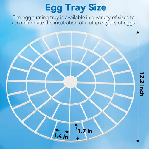 Miniatura 2 de Enhon Bandeja de 48 huevos compatible con la incubadora Nurture Right 360, bandeja giratoria de huevos de plástico de repuesto para incubar