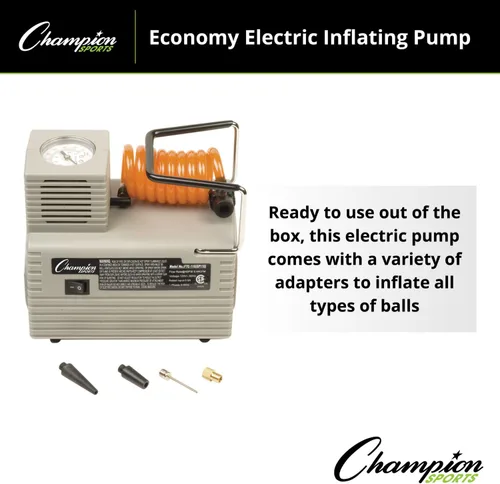 Miniatura 6 de Champion Sports Electric Ball Inflator – Quiet High-PSI Air Compressor & Ball Pump for Sports Balls, 110–120V AC