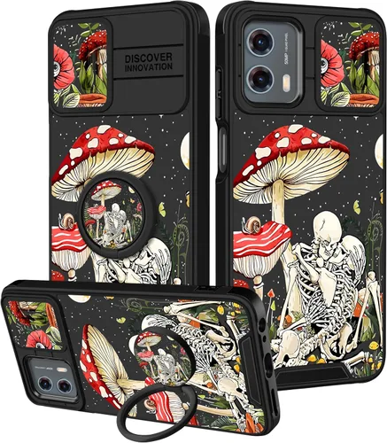 Miniatura 30 de Funermei Funda para Moto G Play 4G 2024 – Funda para teléfono para mujeres y niñas, diseño único de gato y libros, diseño único con funda
