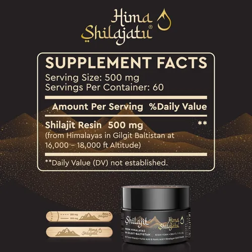 Miniatura 2 de Shilajit - Shilajit Pure Himalayan Shilajit - Shilajit 100% puro de grado dorado con ácido fúlvico y 85+ minerales traza complejo para energía