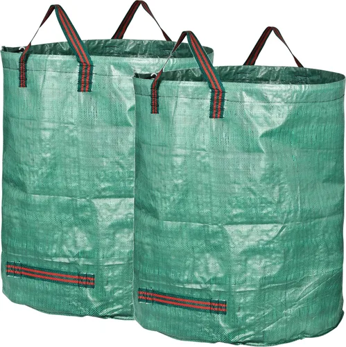 GardenMate Paquete de 2 bolsas de residuos de jardín reutilizables de 132 galones (H34, D34 pulgadas) - Bolsas para residuos de patio