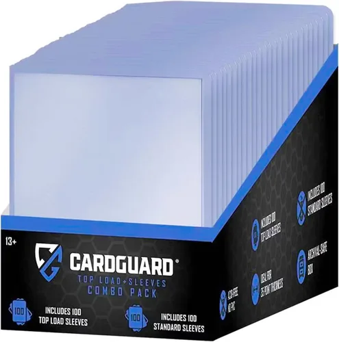 Miniatura 8 de CARDGUARD Cargadores superiores regulares transparentes de 3 x 4 pulgadas para tarjetas con mangas, 25 unidades, protección premium duradera y sin