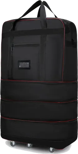 ELDA Maleta plegable expandible con ruedas universales bolsa de viaje rodante bolsa de lona para hombres y mujeres equipaje ligero de gran capacidad