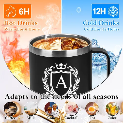 Miniatura 4 de MNZZ Taza de Café Aislada Personalizada de 14 Oz de Acero Inoxidable a Prueba de Fugas Taza de Agua Grande Pesada Taza Cafe Accesorios de Viaje
