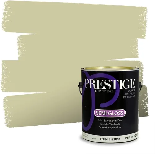 Miniatura 173 de Prestige Paints - Pintura exterior e imprimación en uno, 1 galón, plano, compatibilidad comparable con el color menta «Whipped Mint» de Behr