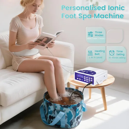 Miniatura 2 de Máquina de desintoxicación iónica para baño de pies, spa de pies para uso doméstico, sistema de baño de pies de desintoxicación iónica, incluye