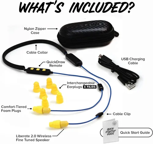 Miniatura 5 de Plugfones Liberate 2.0 Auriculares Inalámbricos Bluetooth Intrauditivos con Tapones para los Oídos - Auriculares con Reducción de Ruido 29NRR